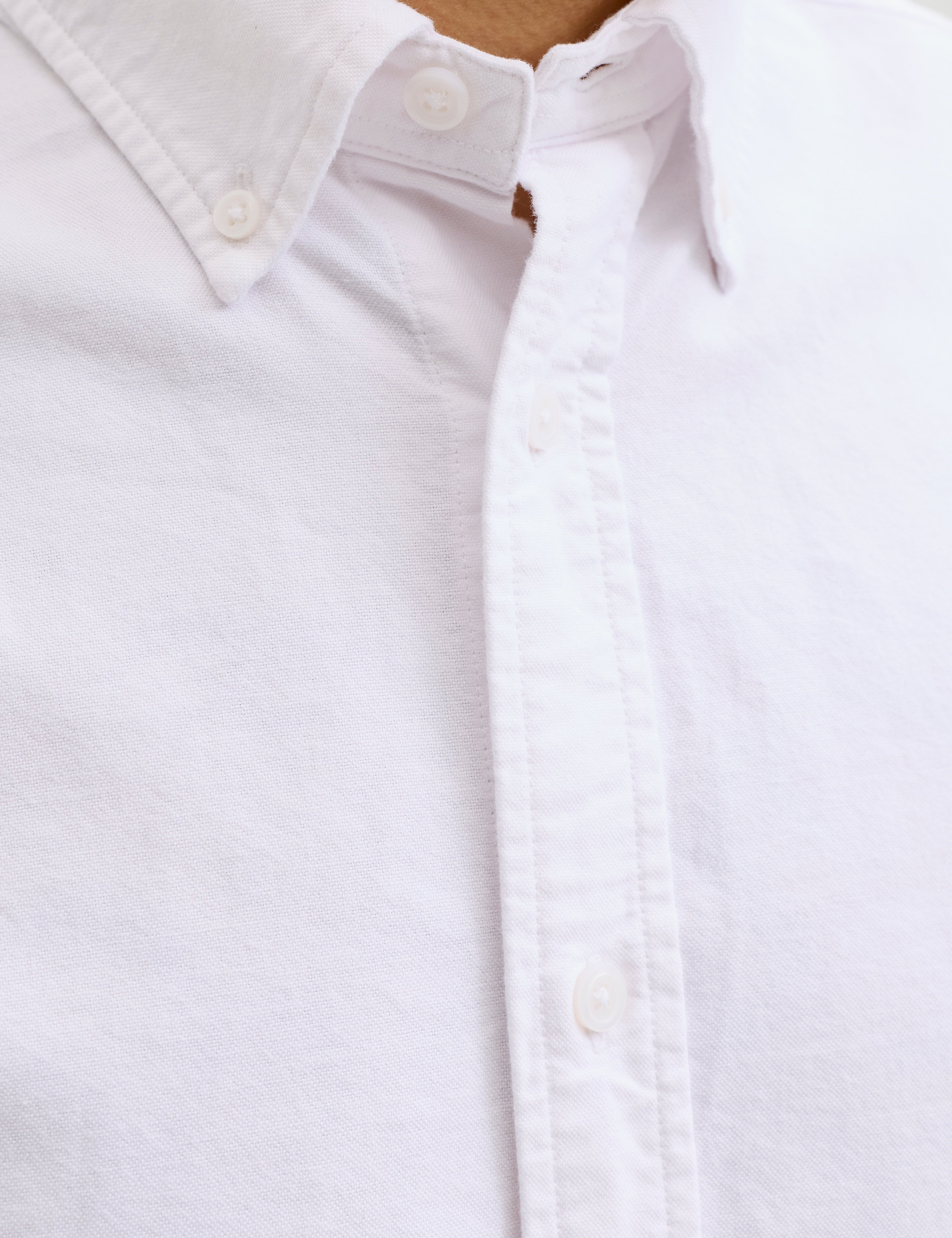 JACK & JONES JJEHARVEY oxford shirt - white regular fit