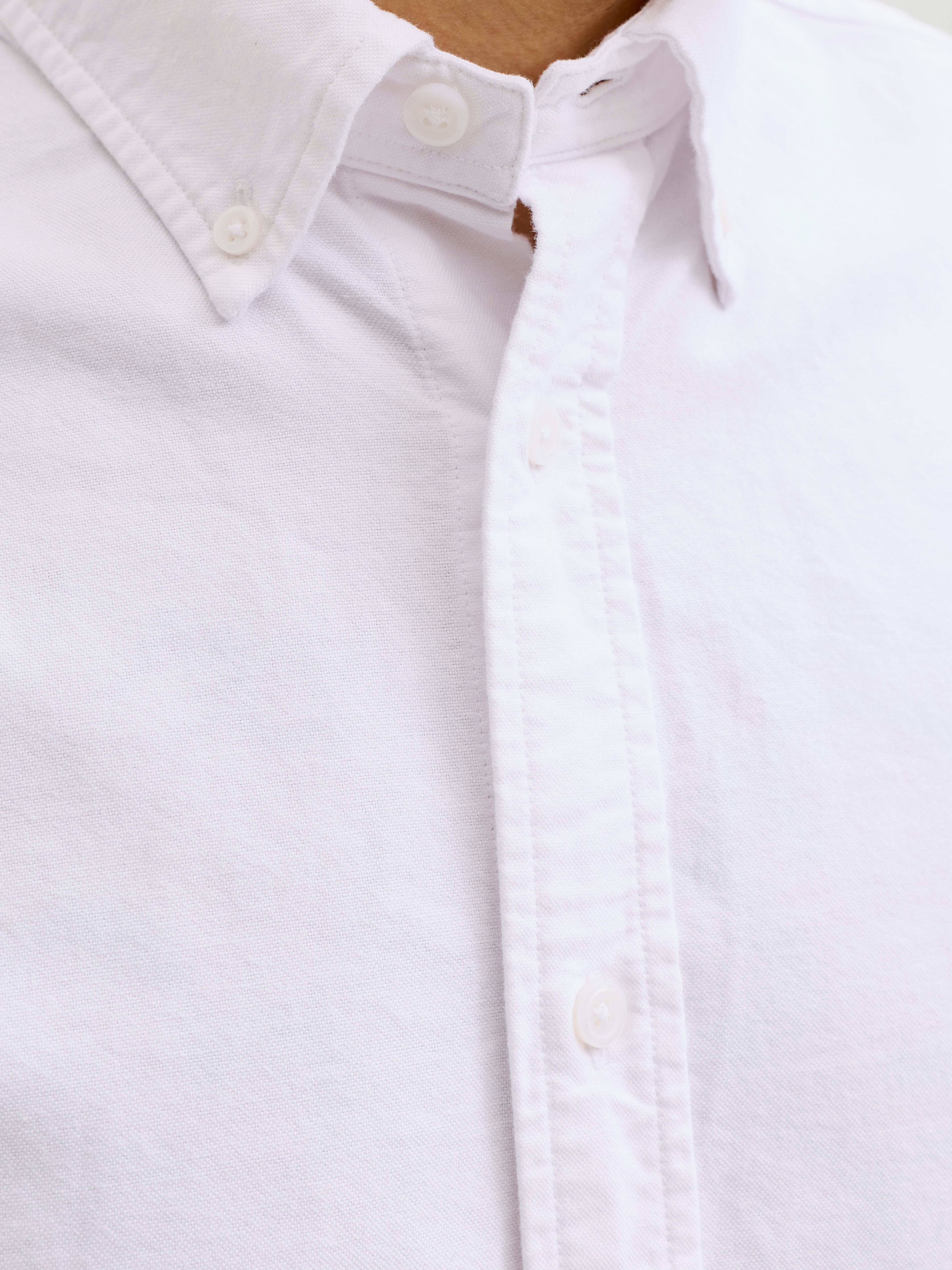JACK & JONES JJEHARVEY oxford shirt - white regular fit
