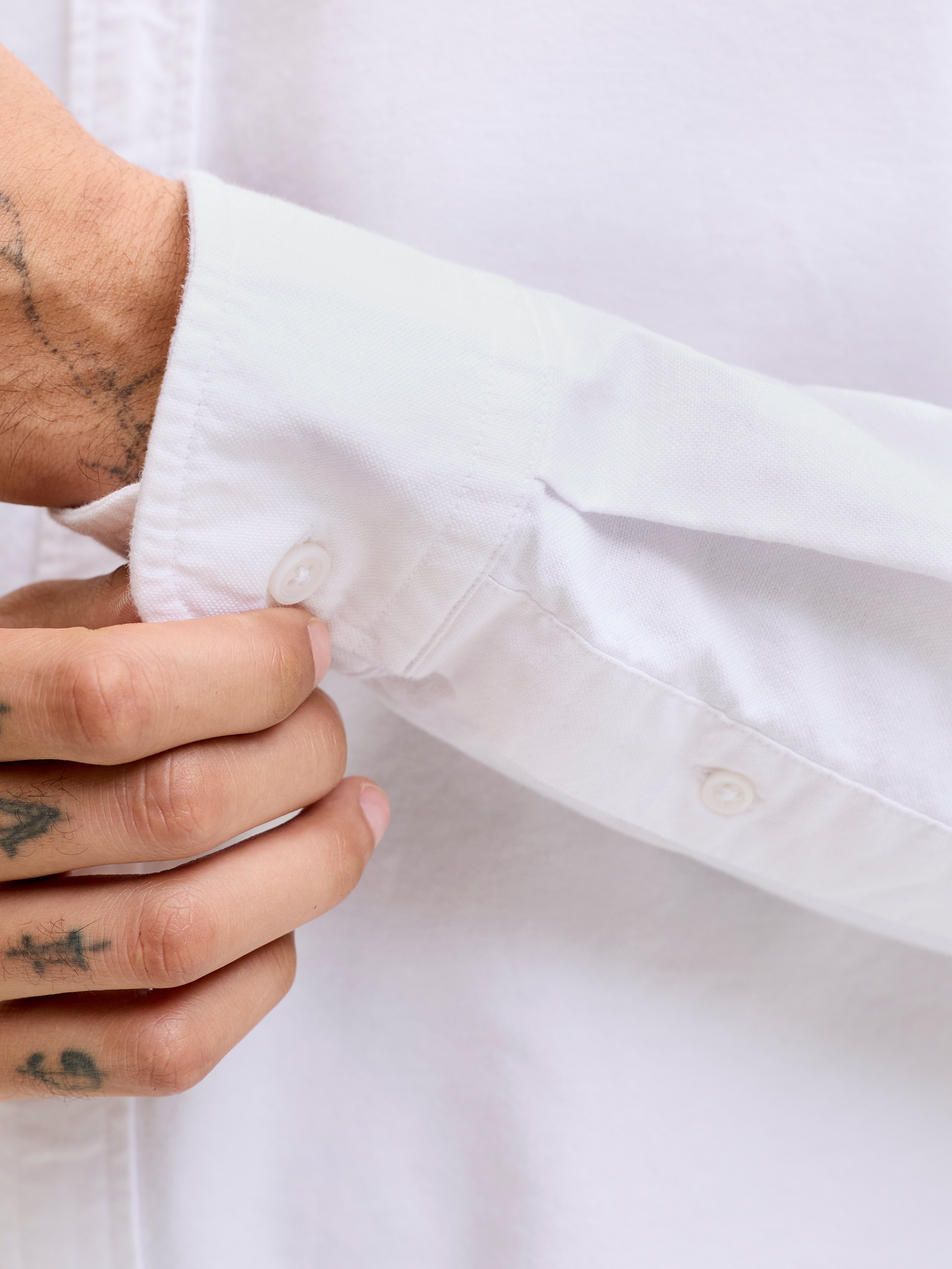 JACK & JONES JJEHARVEY oxford shirt - white regular fit