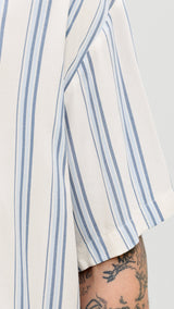 JACK & JONES JJEJEFF resort stripe shirt - celestial blue