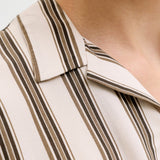 JACK & JONES JJEJEFF resort stripe shirt - moonbeam
