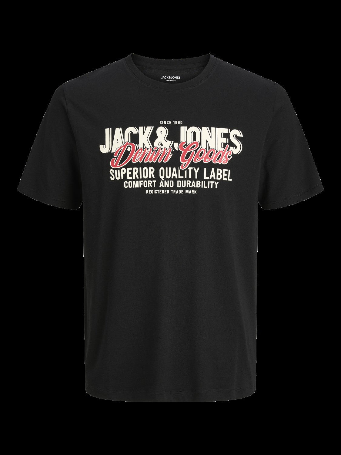 JACK & JONES JJELOGO tee o-neck col in black - Image 3