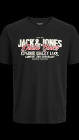 JACK & JONES JJELOGO tee o-neck col in black - Image 3