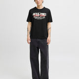 JACK & JONES JJELOGO tee o-neck col in black - Image 4