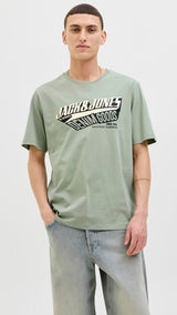 JACK & JONES JJELOGO tee o-neck col in iceberg green - Image 1