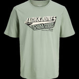 JACK & JONES JJELOGO tee o-neck col in iceberg green - Image 3