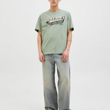 JACK & JONES JJELOGO tee o-neck col in iceberg green - Image 4