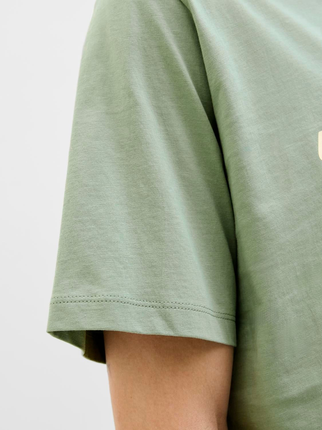 JACK & JONES JJELOGO tee o-neck col in iceberg green - Image 6