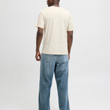 JACK & JONES JJELOGO tee o-neck col in antique white - Image 2