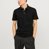 JACK & JONES JJEPAULOS polo in black - Image 1