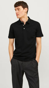 JACK & JONES JJEPAULOS polo in black - Image 1