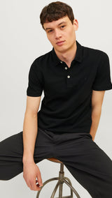 JACK & JONES JJEPAULOS polo in black - Image 8