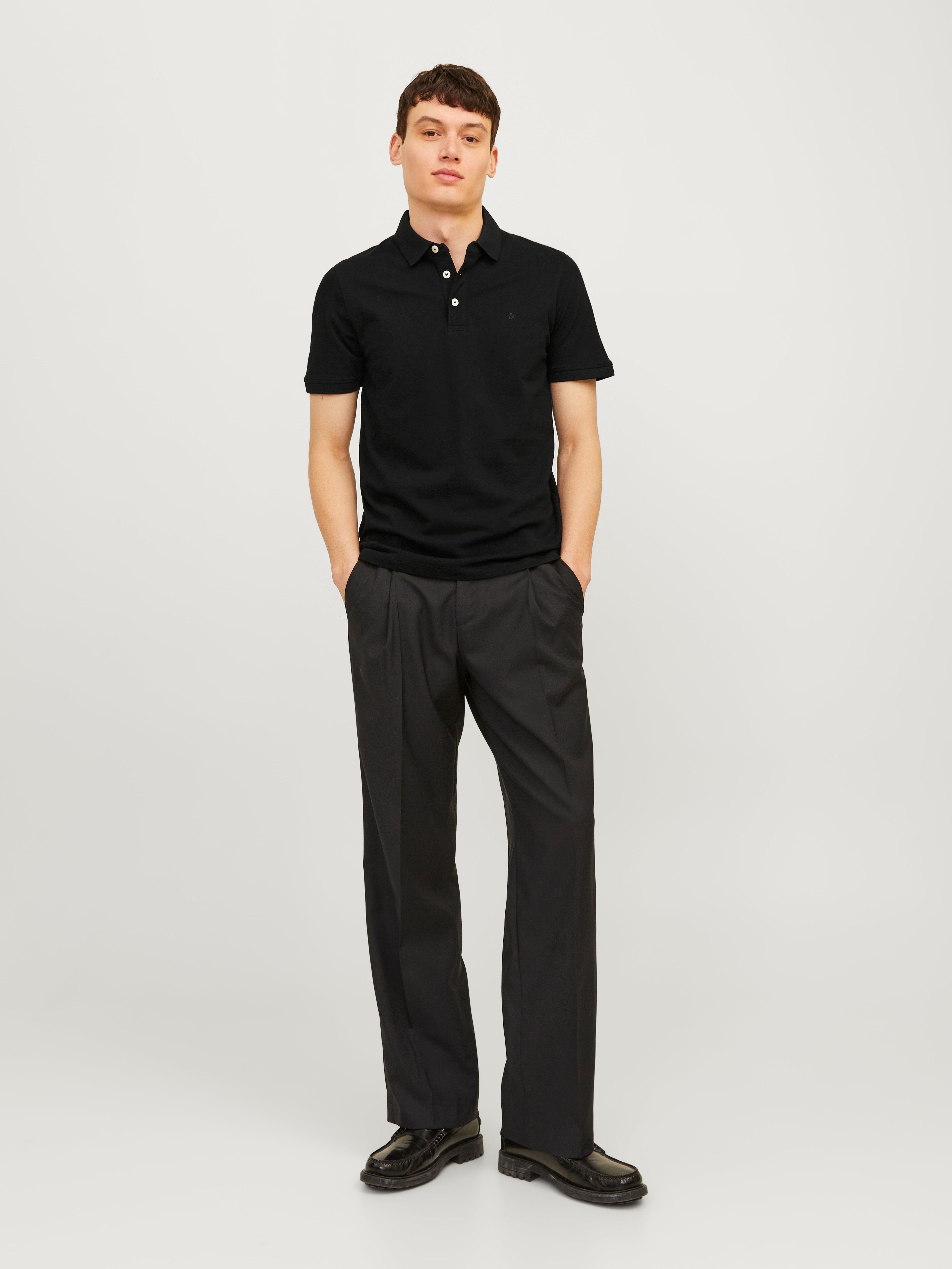 JACK & JONES JJEPAULOS polo in black - Image 5