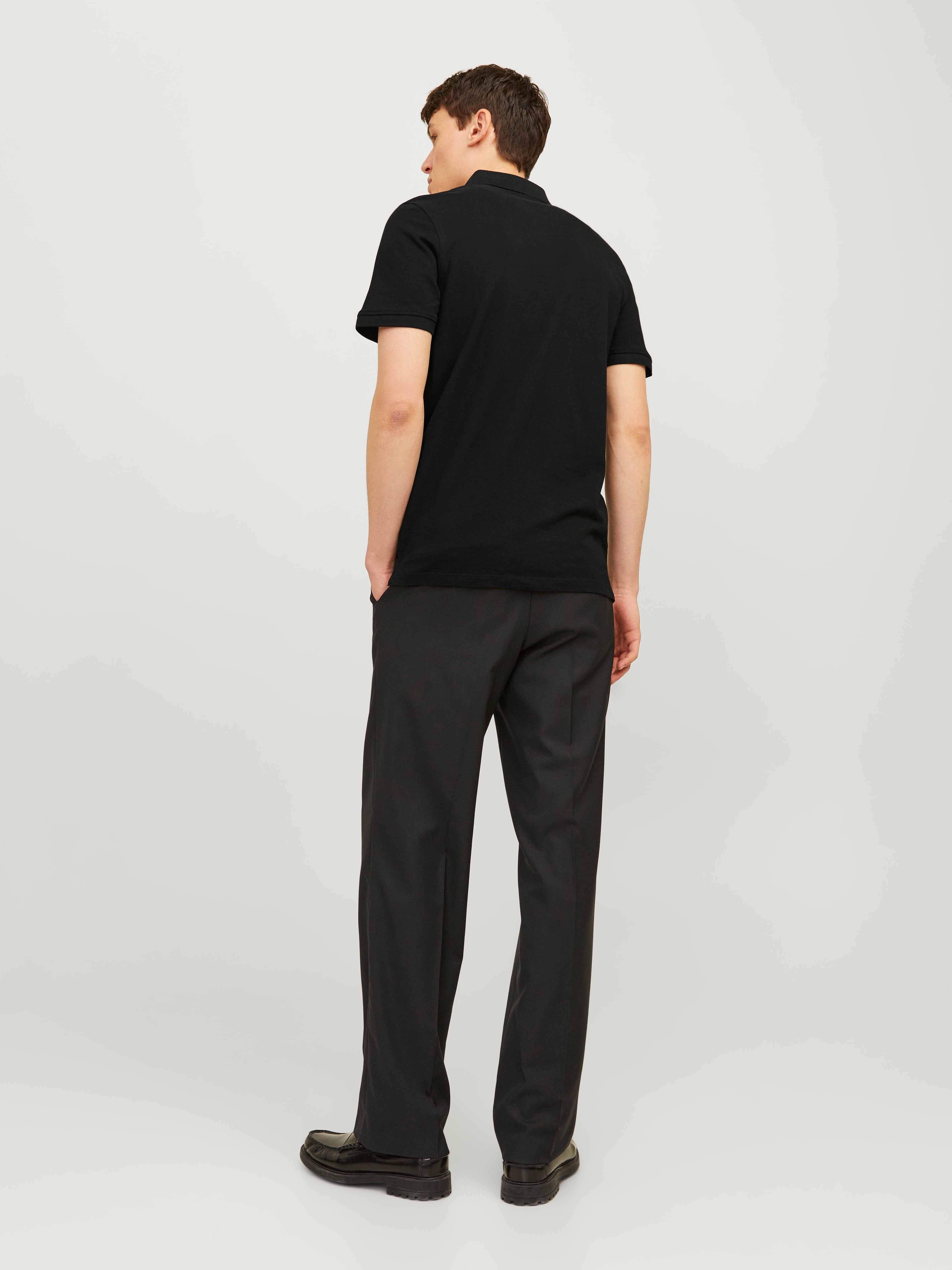 JACK & JONES JJEPAULOS polo in black - Image 2