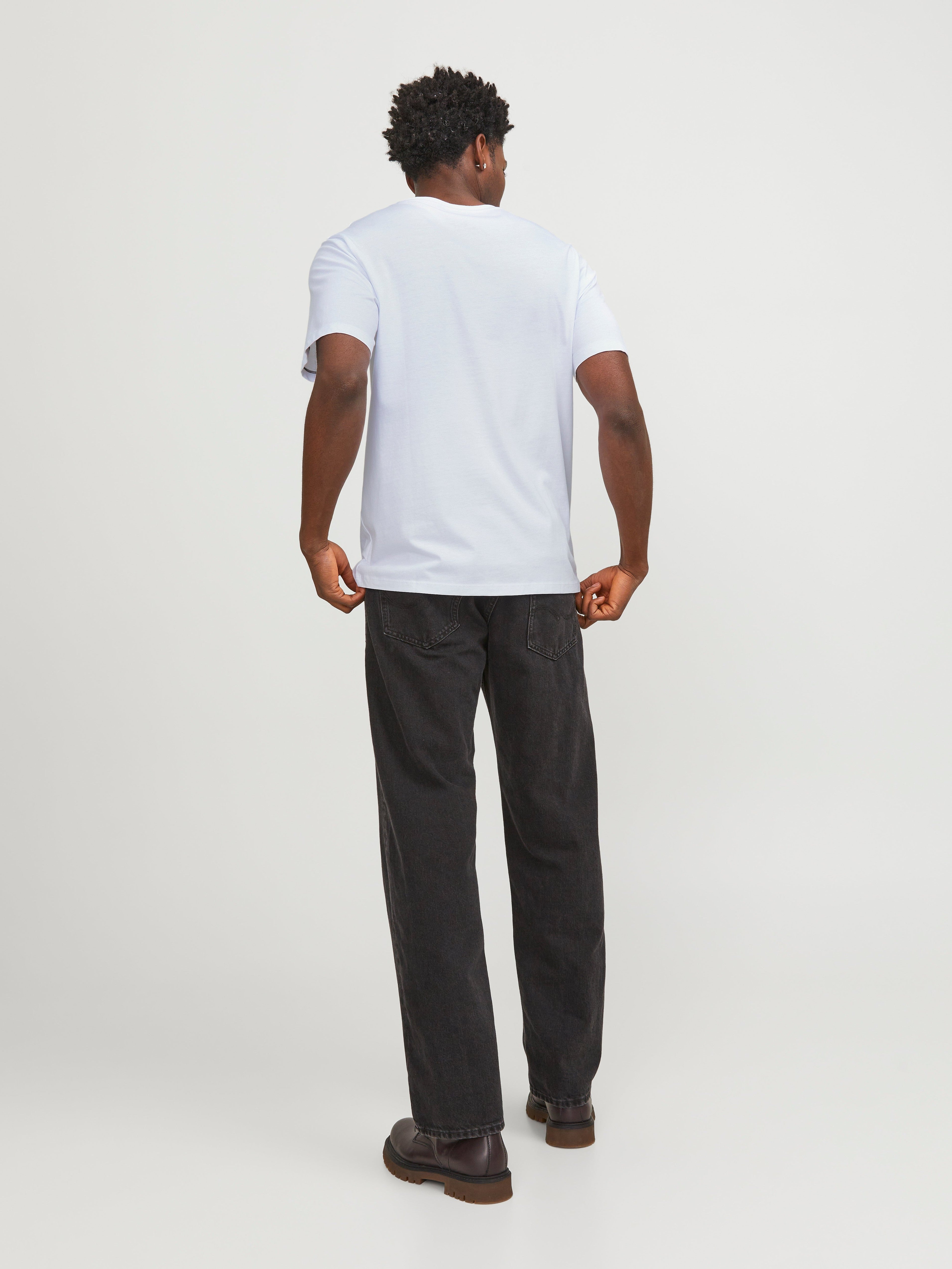 JACK & JONES JJEPAULOS tee crew neck in white - Image 2