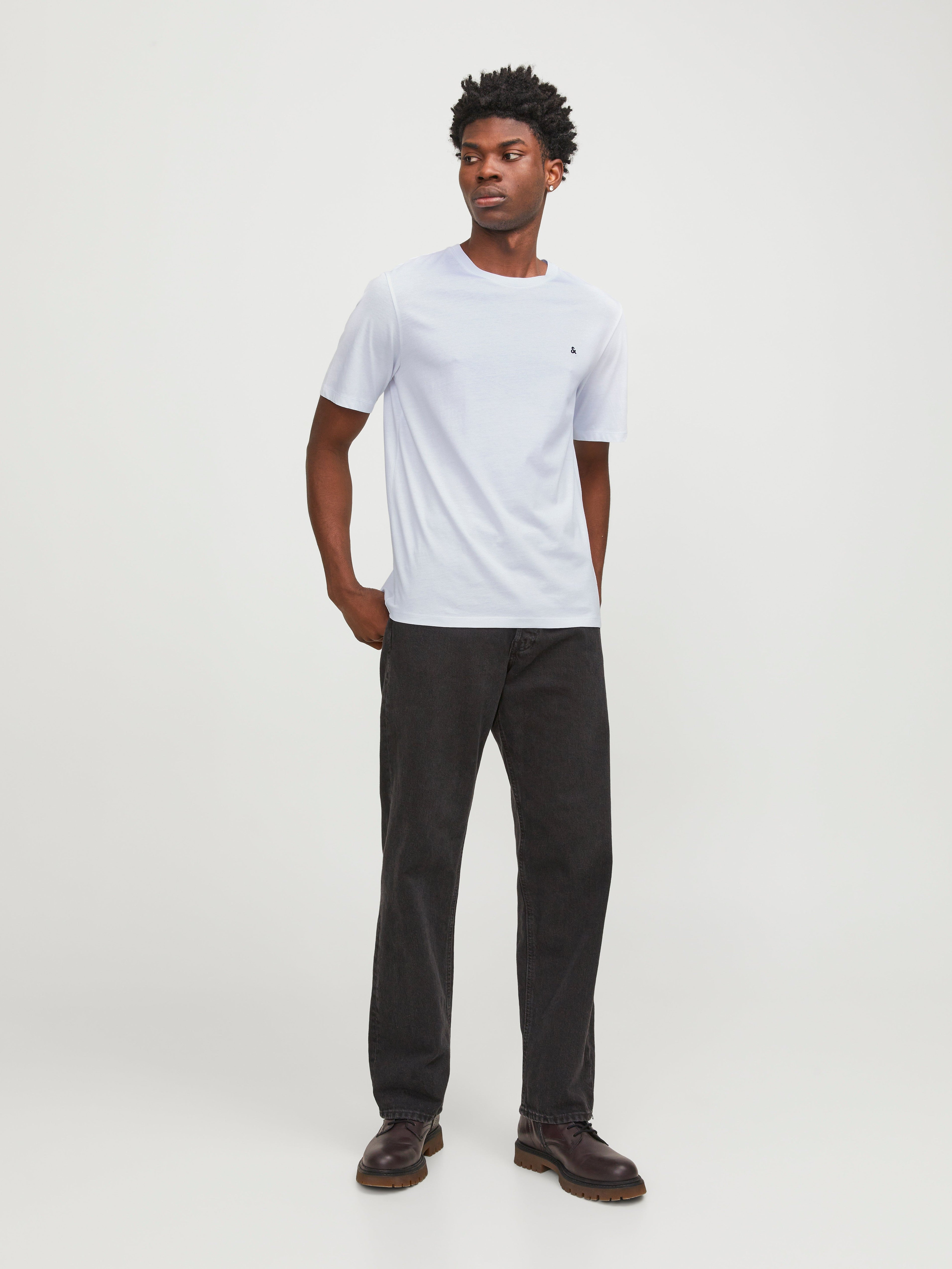 JACK & JONES JJEPAULOS tee crew neck in white - Image 4
