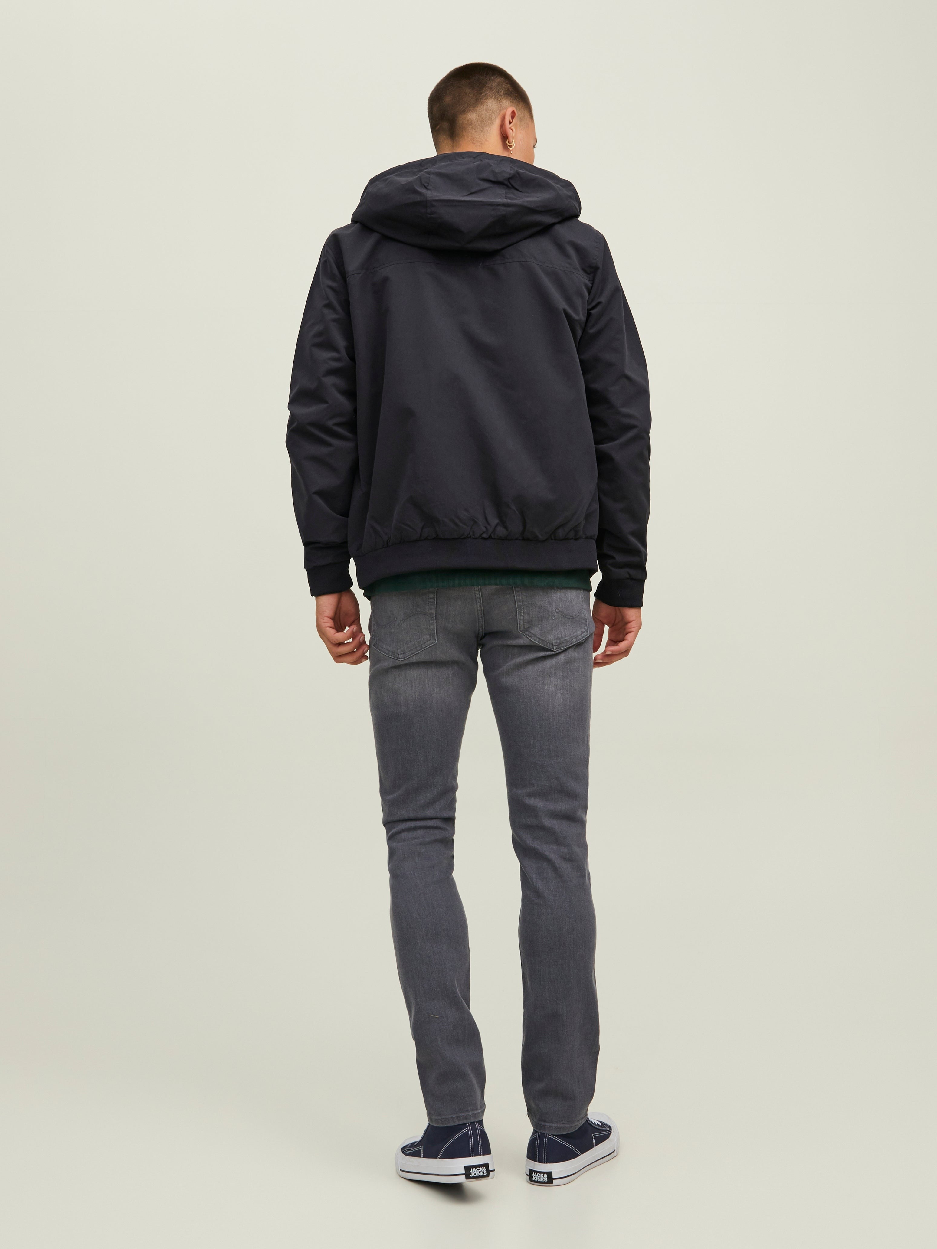 JACK & JONES JJERUSH hood bomber in black - Image 2