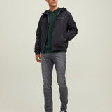 JACK & JONES JJERUSH hood bomber in black - Image 5