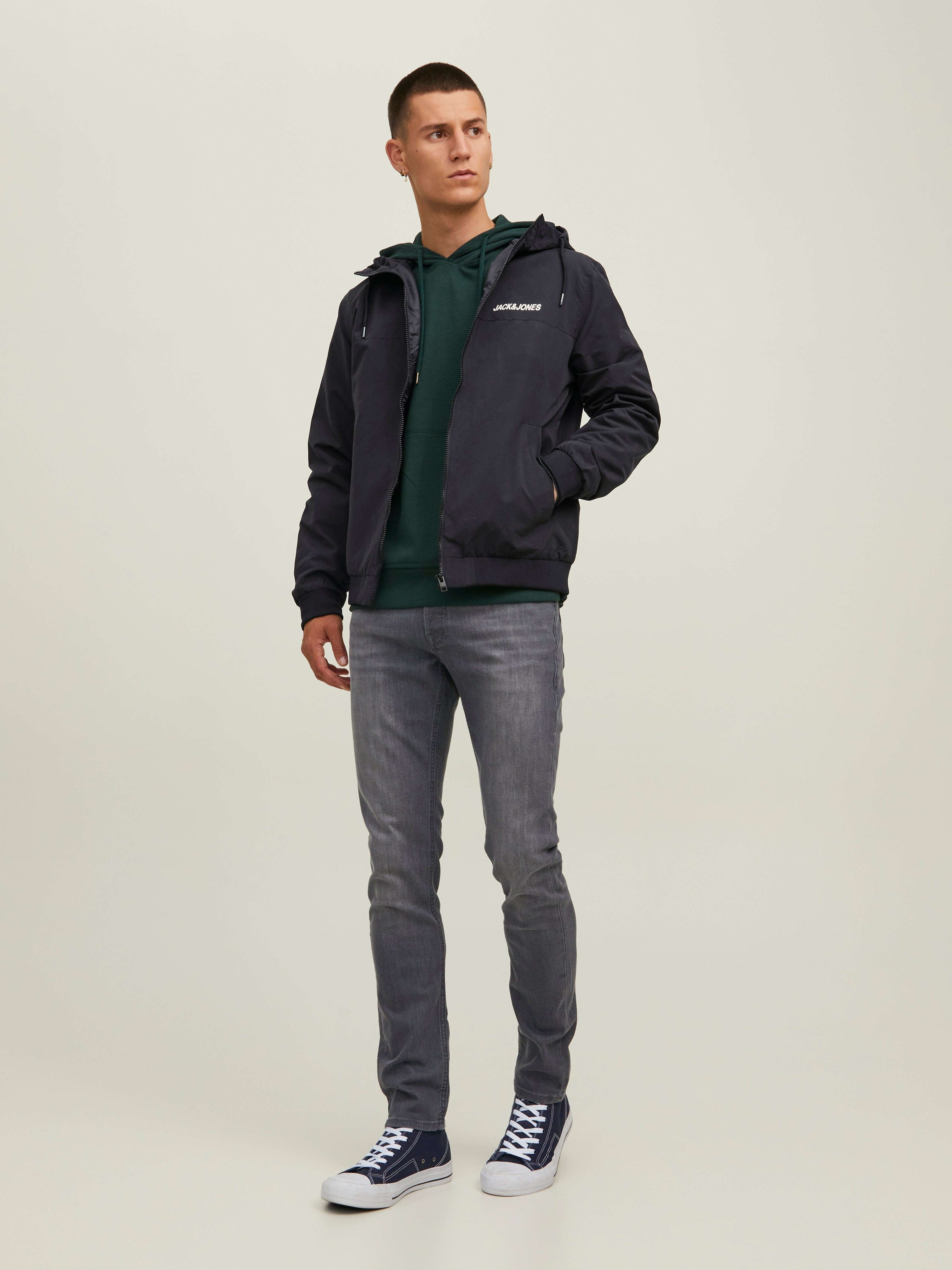 JACK & JONES JJERUSH hood bomber in black - Image 5