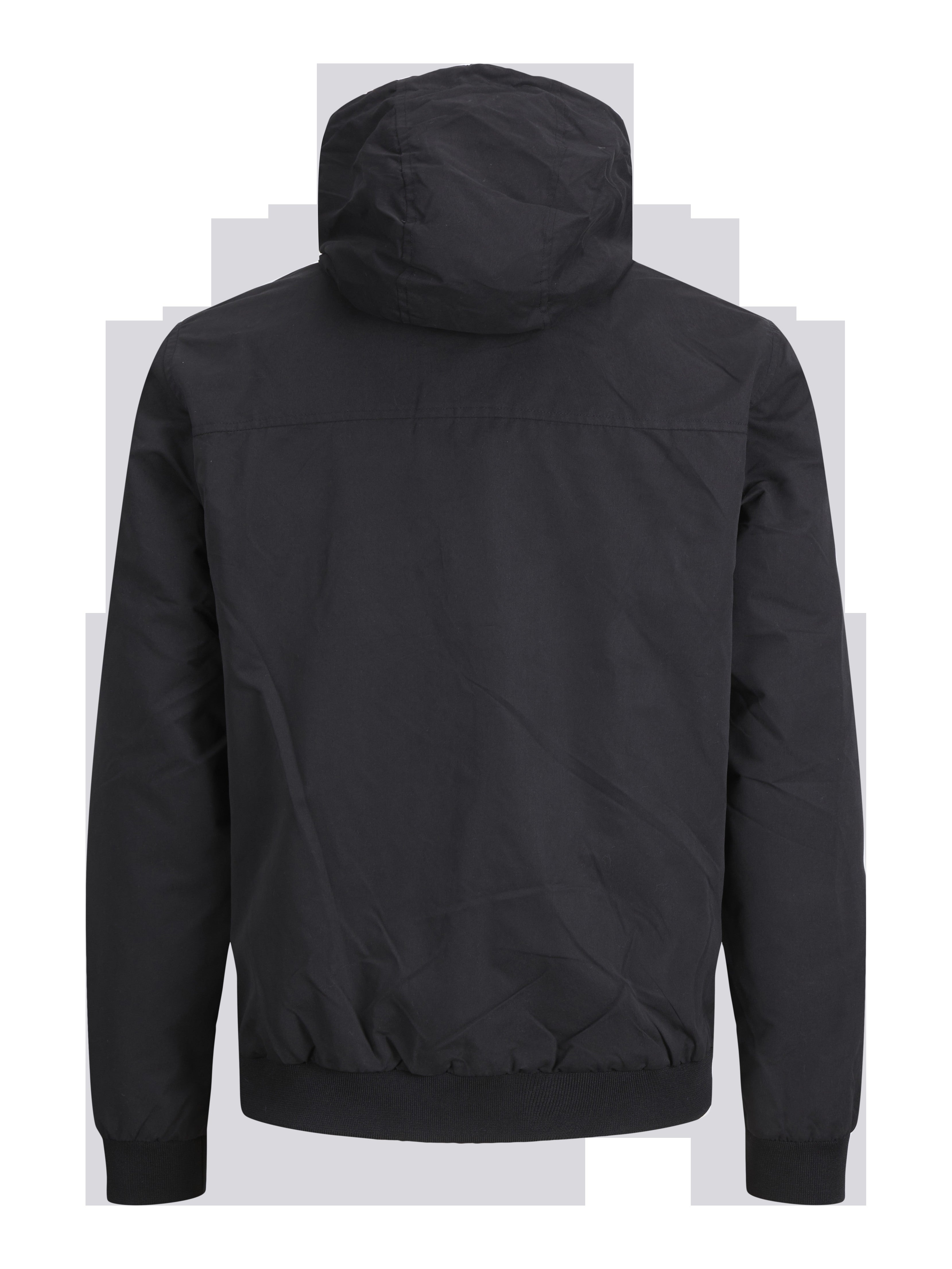 JACK & JONES JJERUSH hood bomber in black - Image 4