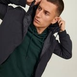 JACK & JONES JJERUSH hood bomber in black - Image 8
