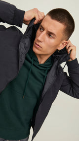 JACK & JONES JJERUSH hood bomber in black - Image 8