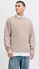 JACK & JONES JJESOHO ollie knit crew neck - atmosphere