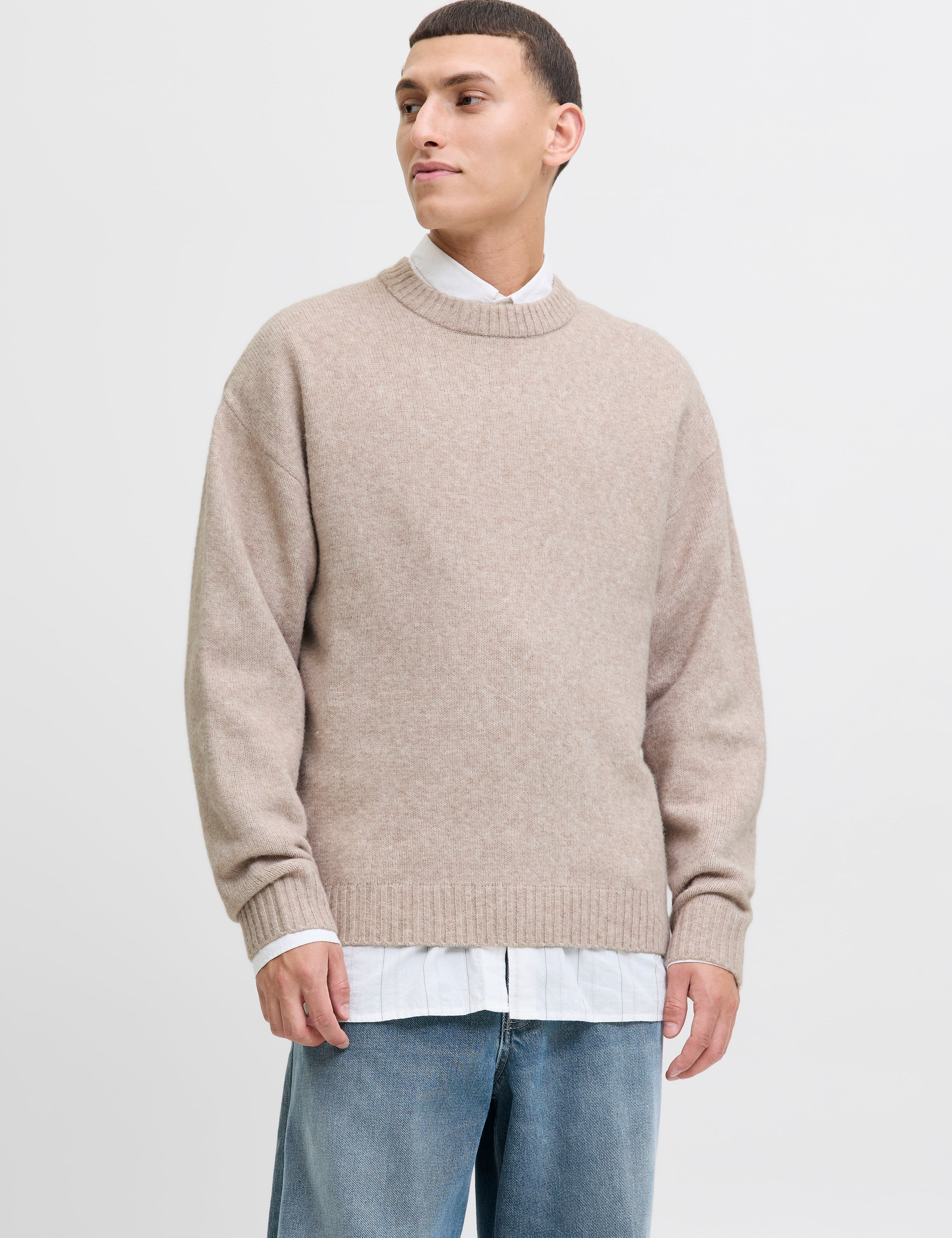JACK & JONES JJESOHO ollie knit crew neck - atmosphere