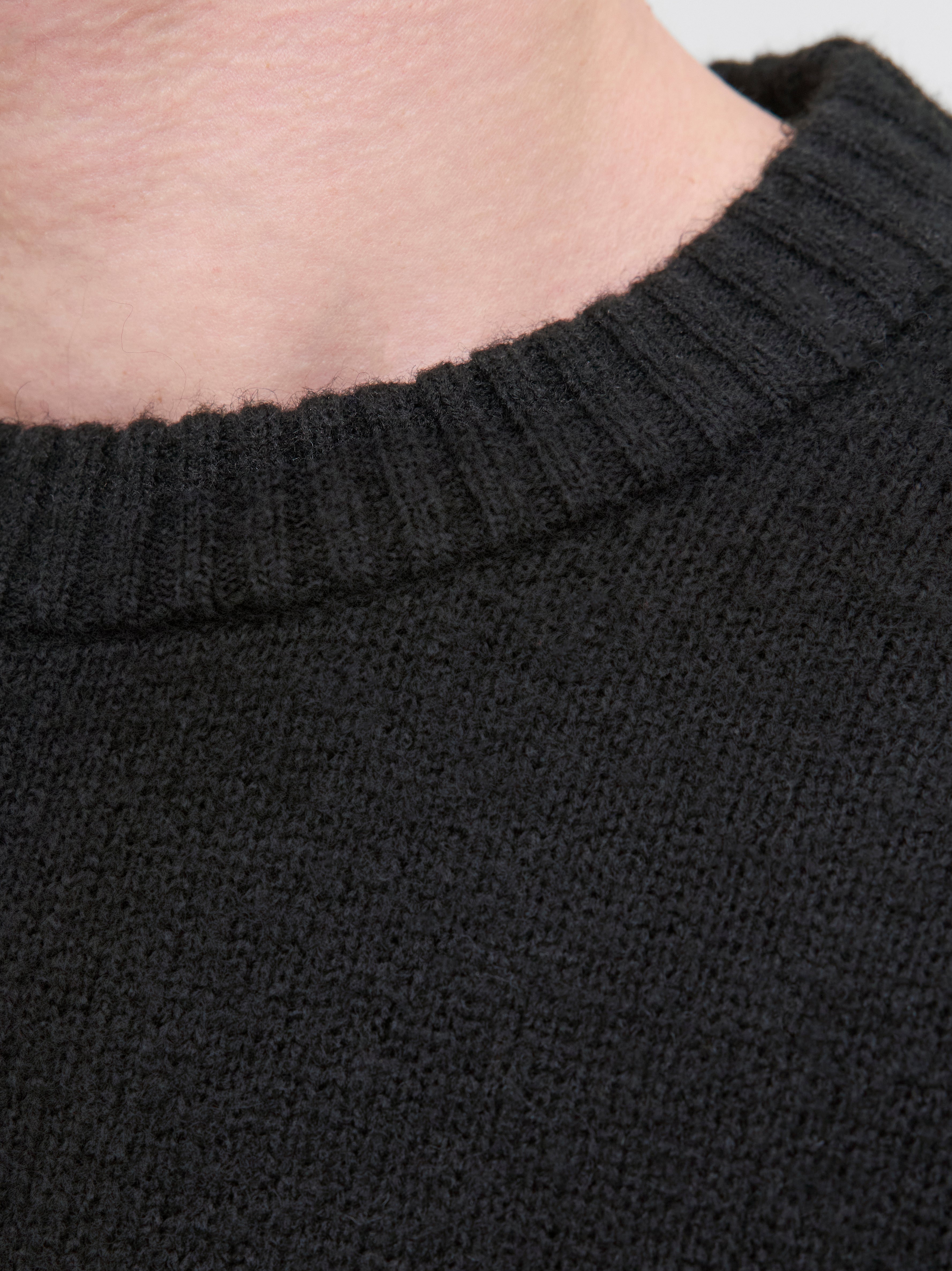 JACK & JONES JJESOHO ollie knit crew neck - black