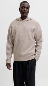 JACK & JONES JJESOHO ollie knit hood - atmosphere