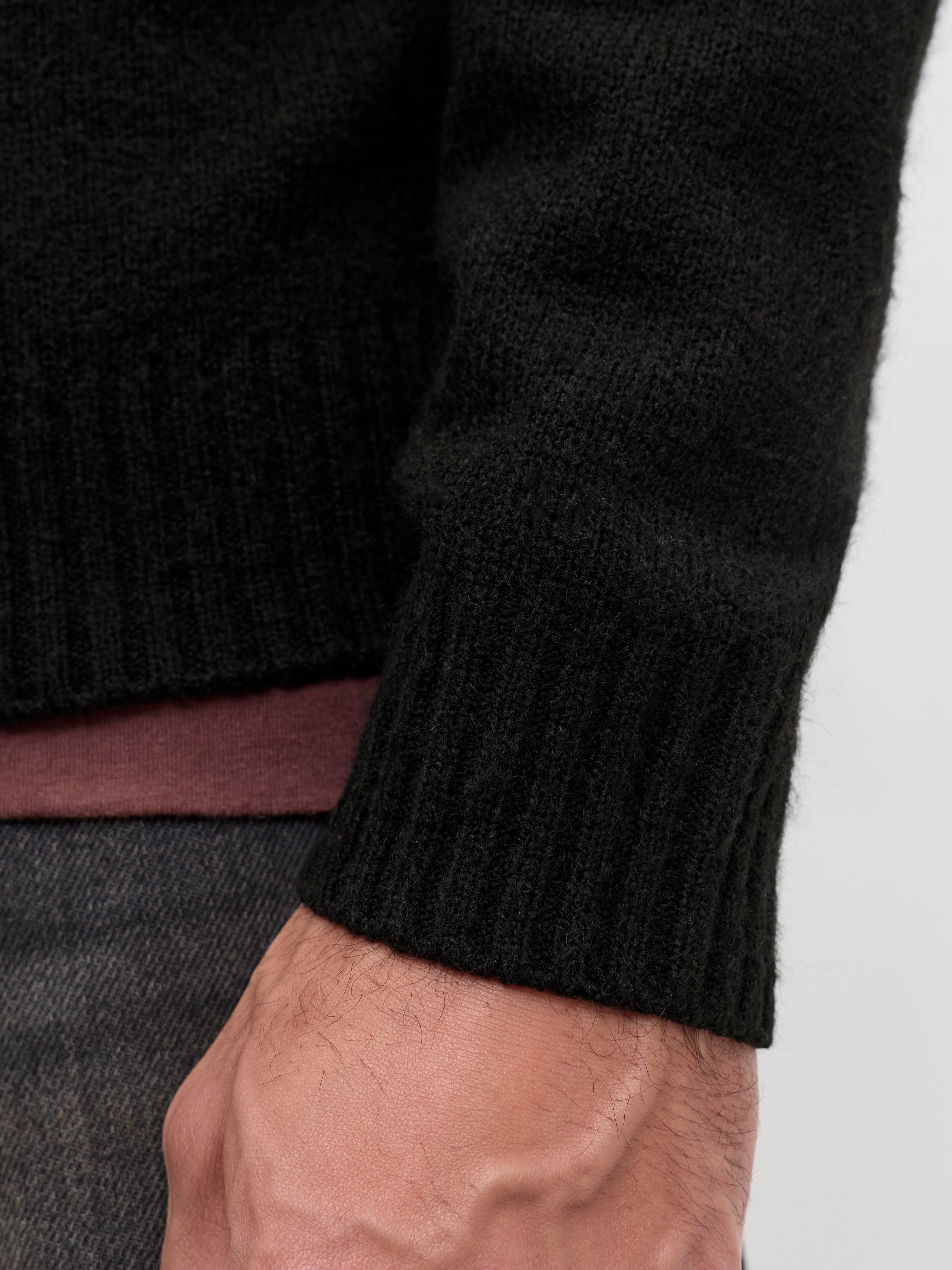 JACK & JONES JJESOHO ollie knit hood - black