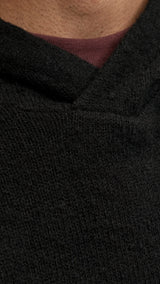 JACK & JONES JJESOHO ollie knit hood - black