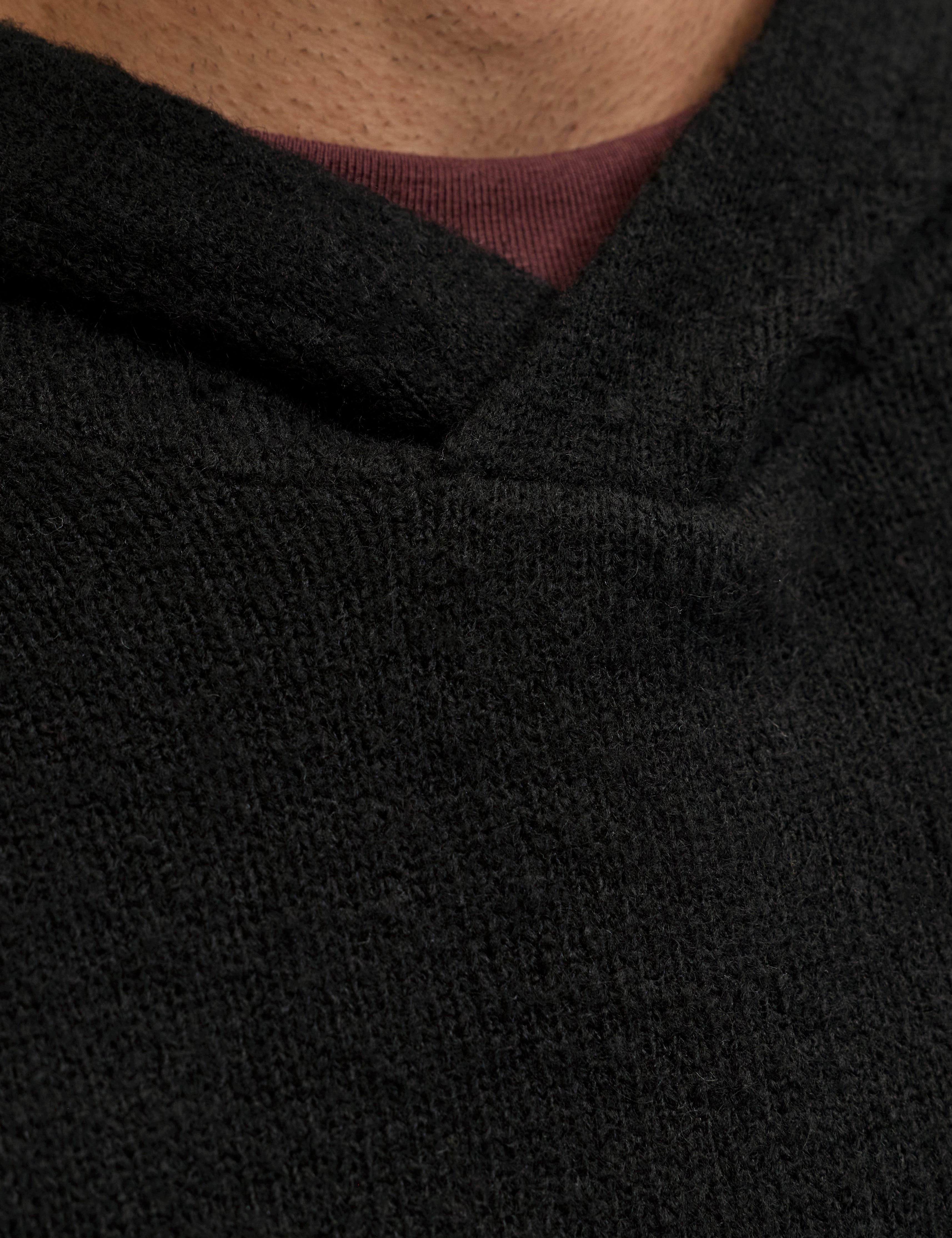 JACK & JONES JJESOHO ollie knit hood - black
