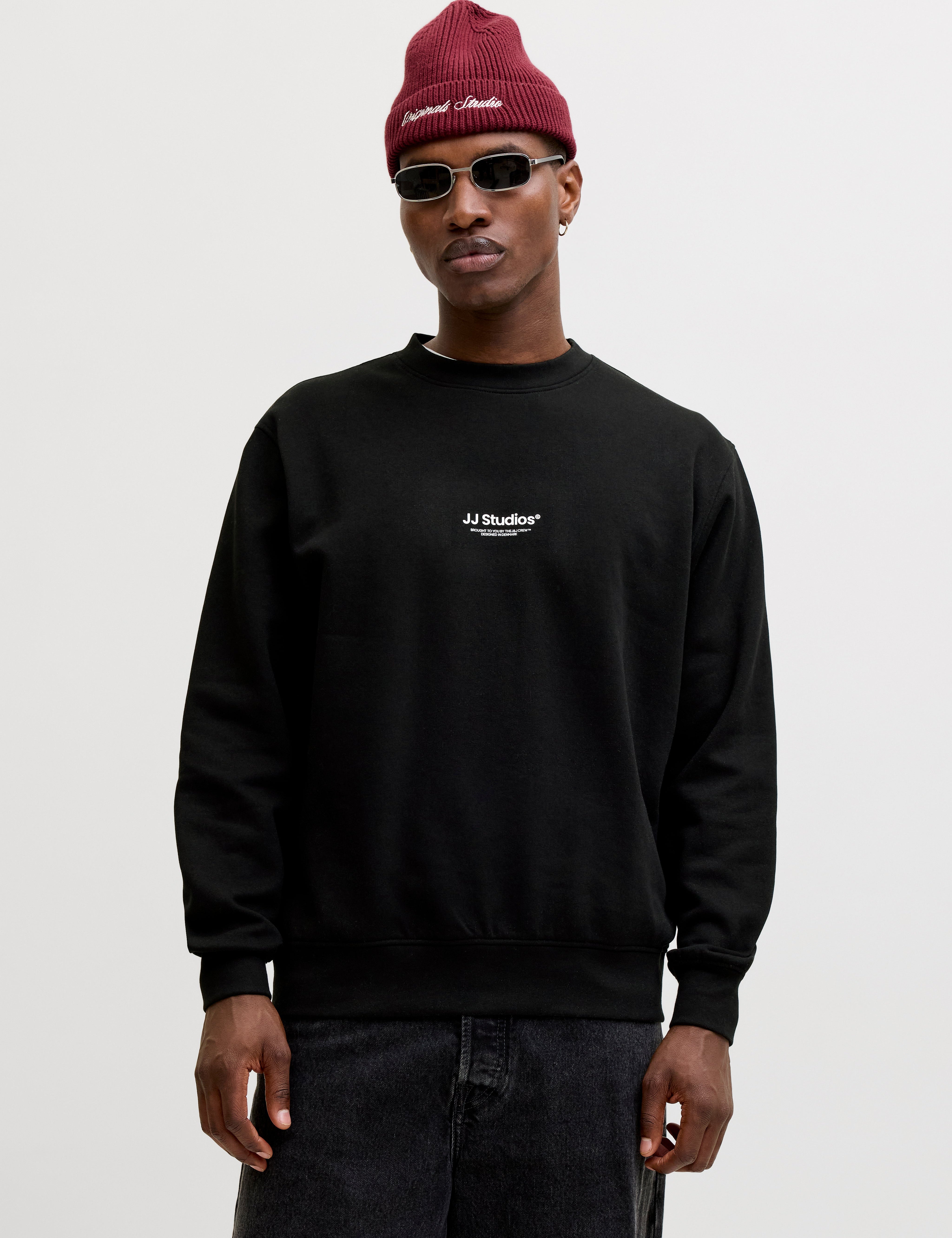 JACK & JONES JJESOHO sweat crew neck - black