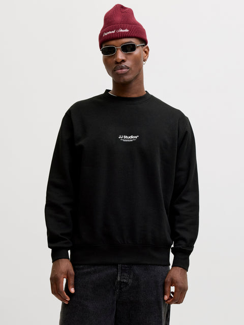JACK & JONES JJESOHO sweat crew neck in black