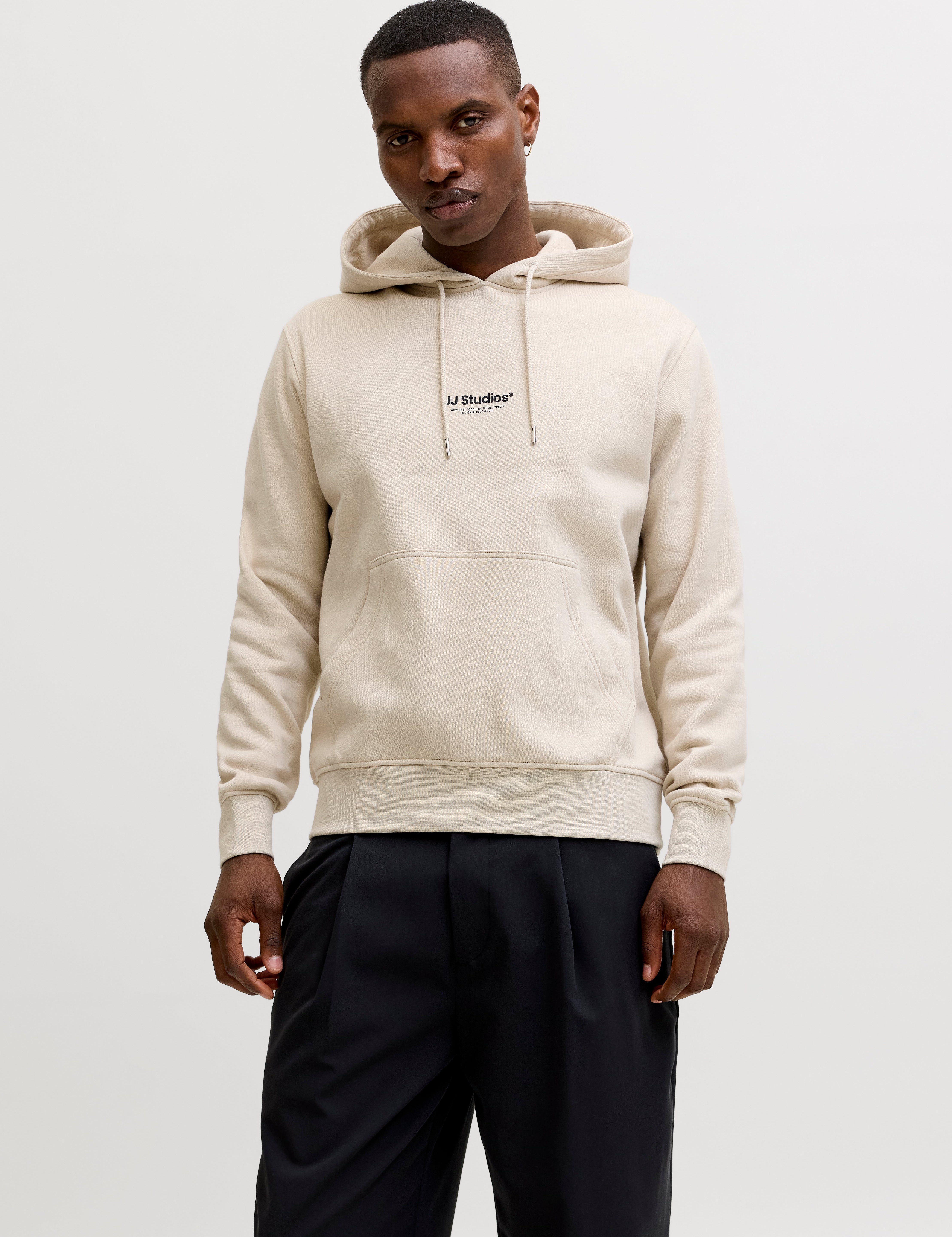 JACK & JONES JJESOHO sweat hood - moonbeam