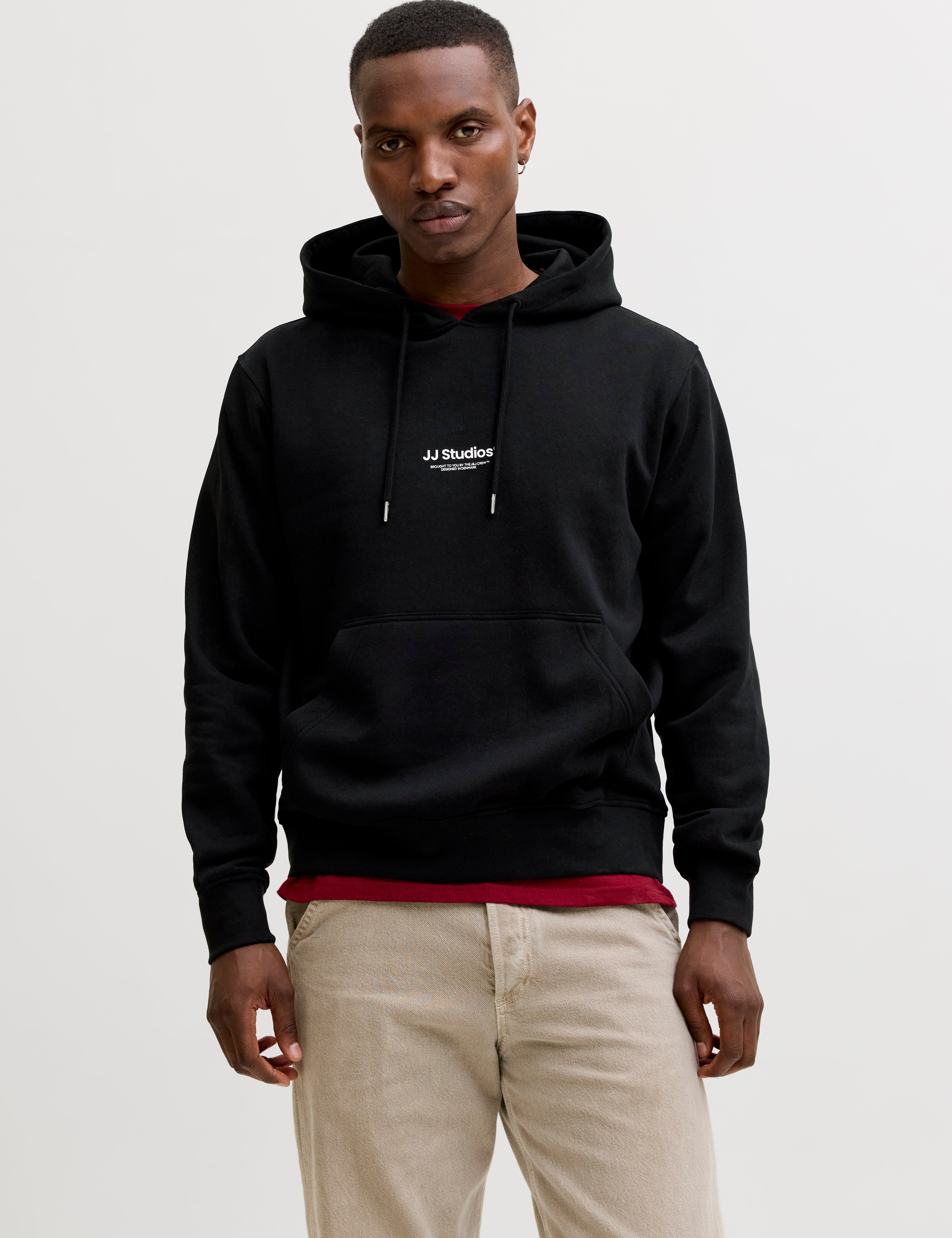 JACK & JONES JJESOHO sweat hood - black