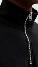 JACK & JONES JJESOHO sweat quarter zip - black