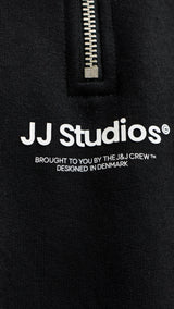 JACK & JONES JJESOHO sweat quarter zip - black