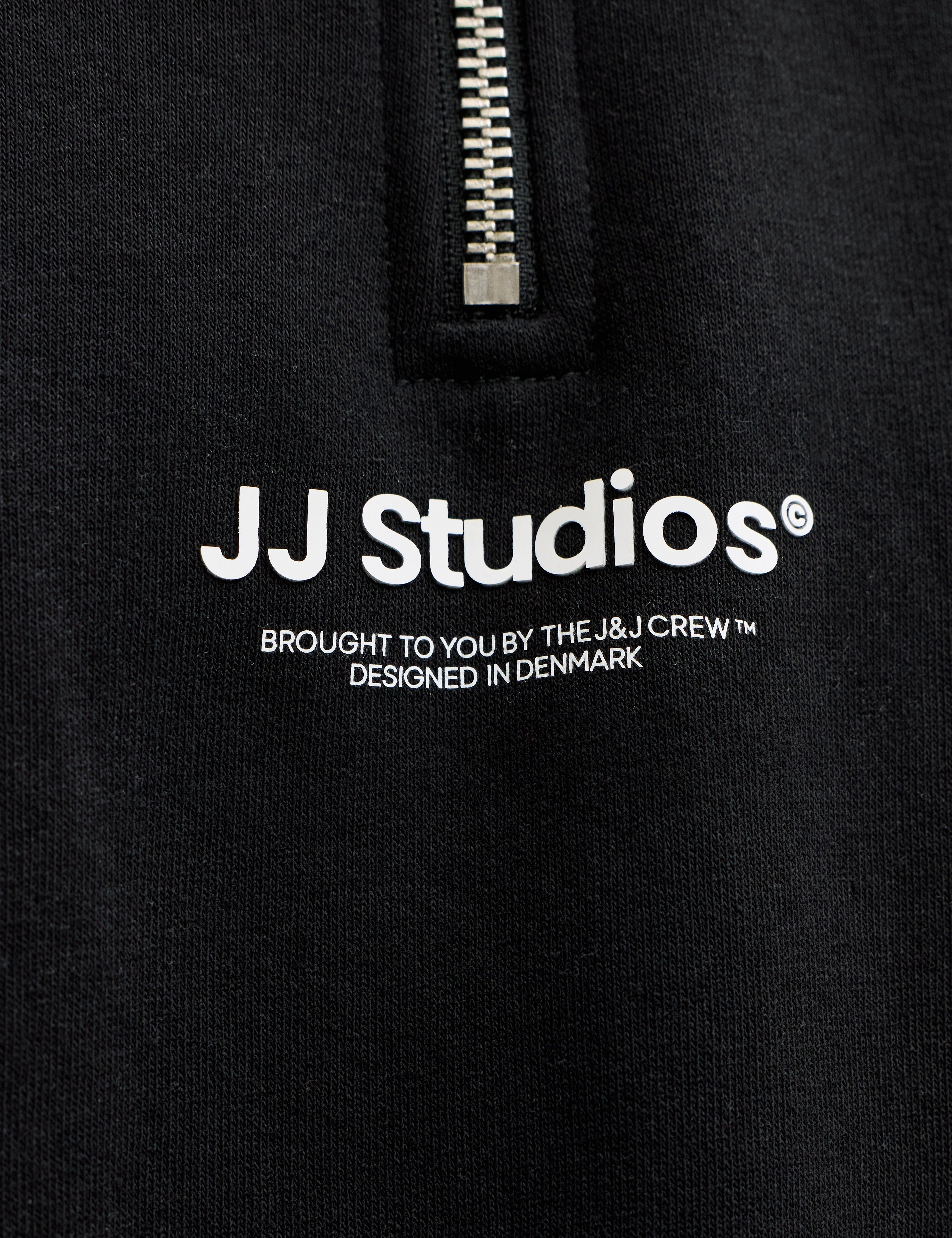 JACK & JONES JJESOHO sweat quarter zip - black