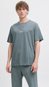 JACK & JONES JJESOHO tee crew neck in stormy weather - Image 1