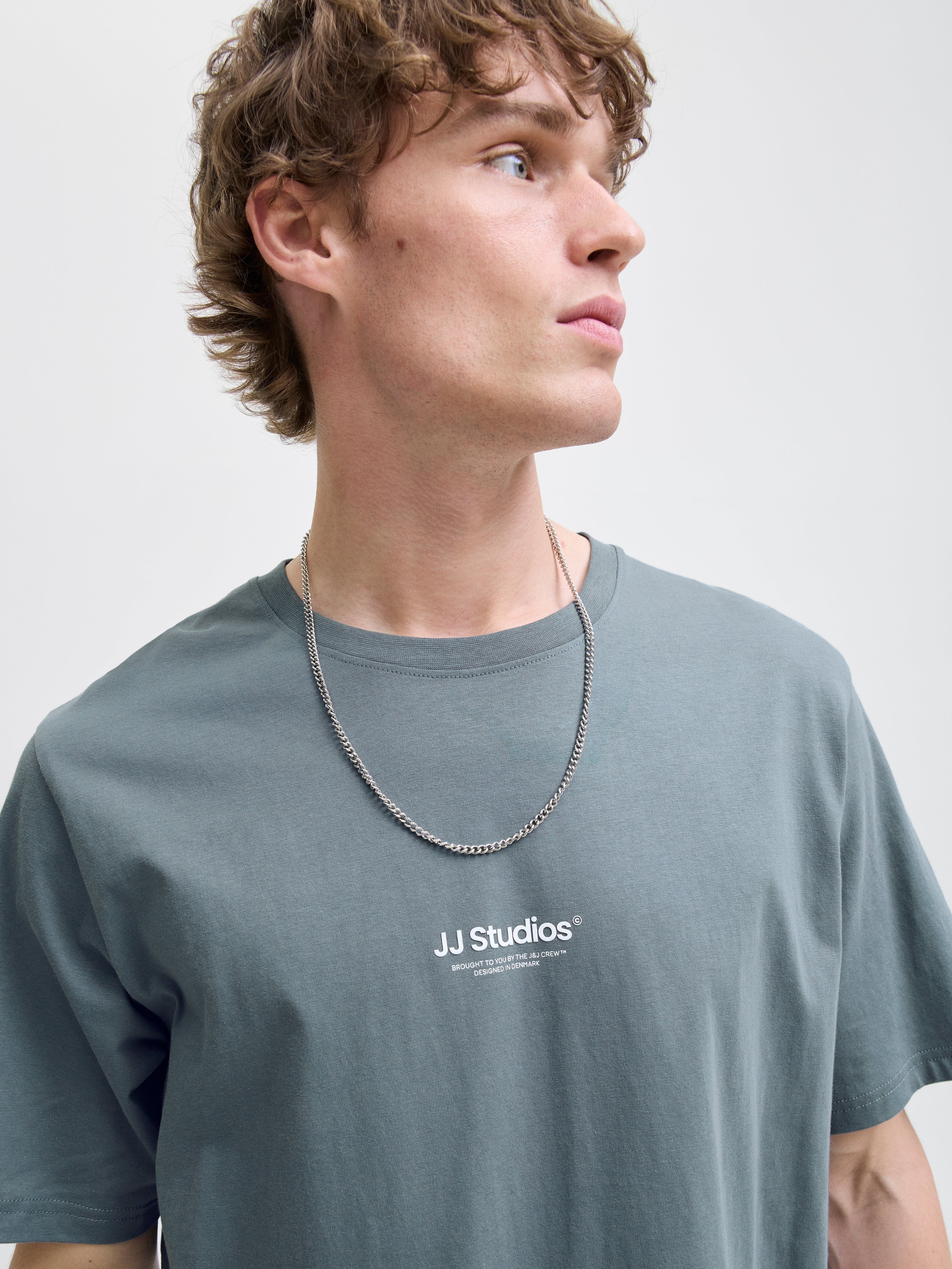 JACK & JONES JJESOHO tee crew neck in stormy weather - Image 7