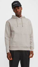 JACK & JONES JJESTAR sweat hood in moonbeam - Image 1