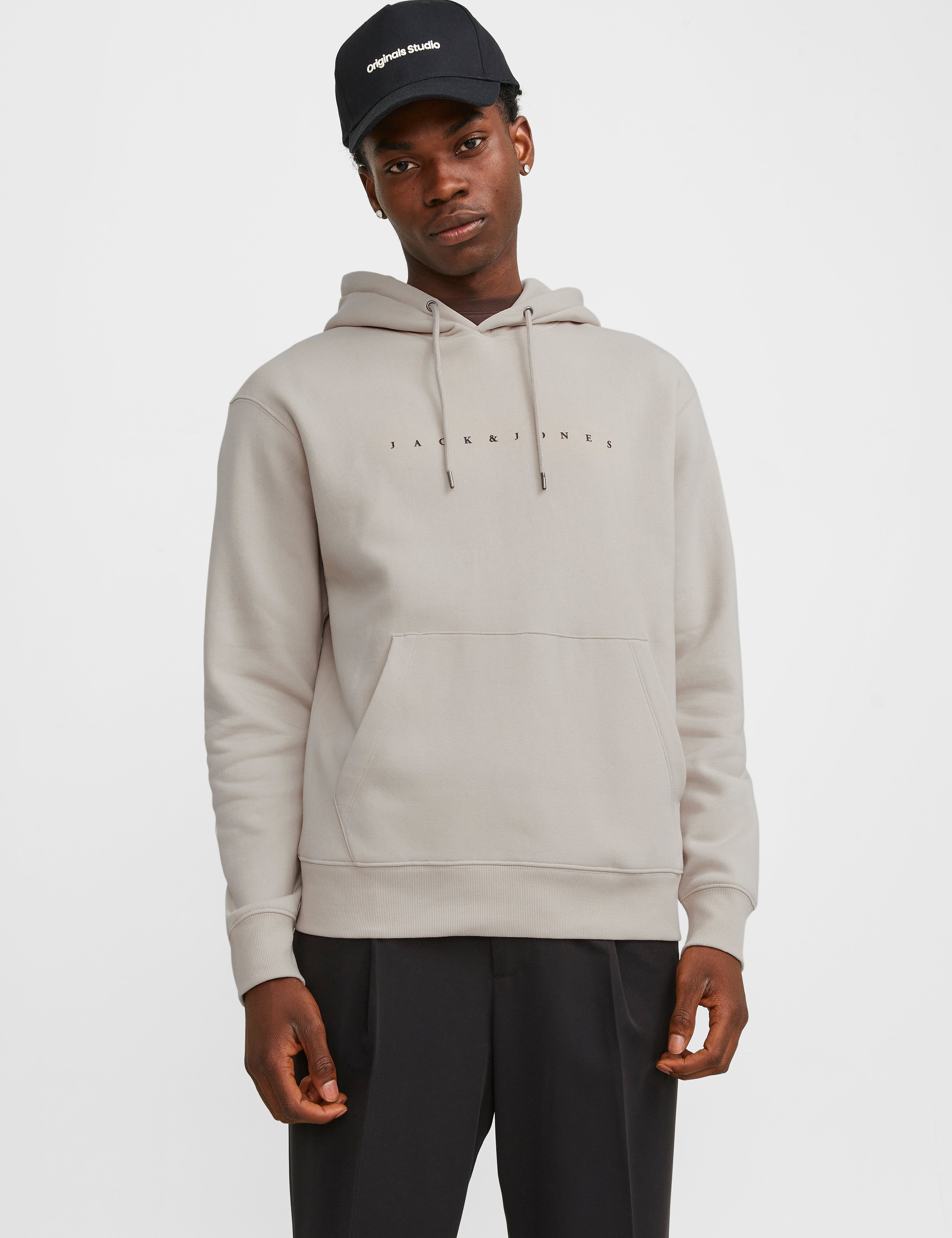 JACK & JONES JJESTAR sweat hood in moonbeam - Image 1