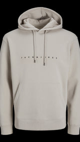 JACK & JONES JJESTAR sweat hood in moonbeam - Image 3