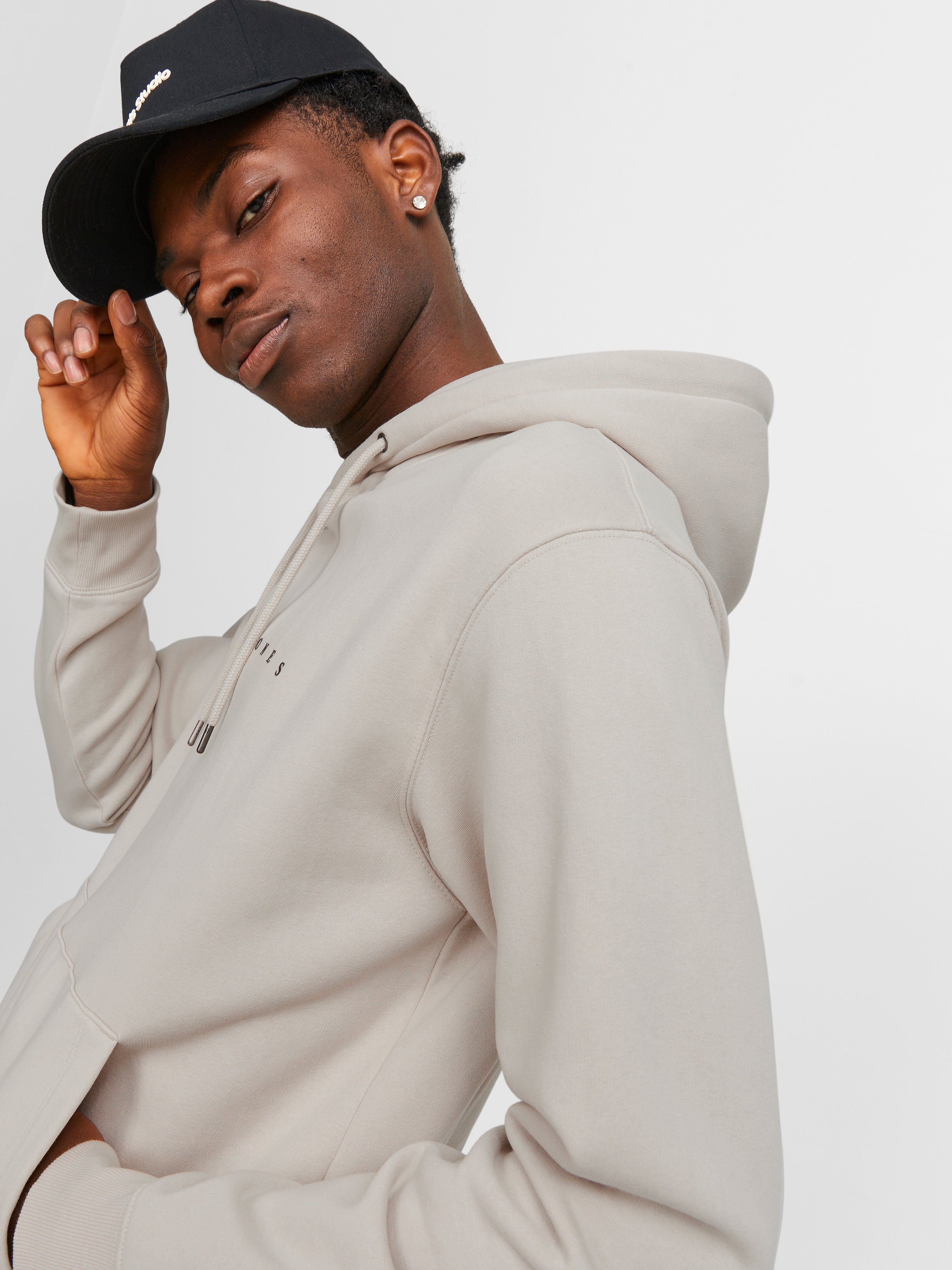 JACK & JONES JJESTAR sweat hood in moonbeam - Image 7