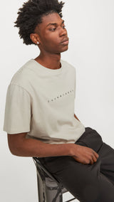 JACK & JONES JJESTAR tee in moonbeam - Image 8