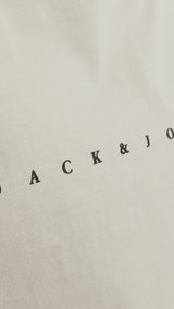 JACK & JONES JJESTAR tee in moonbeam - Image 6