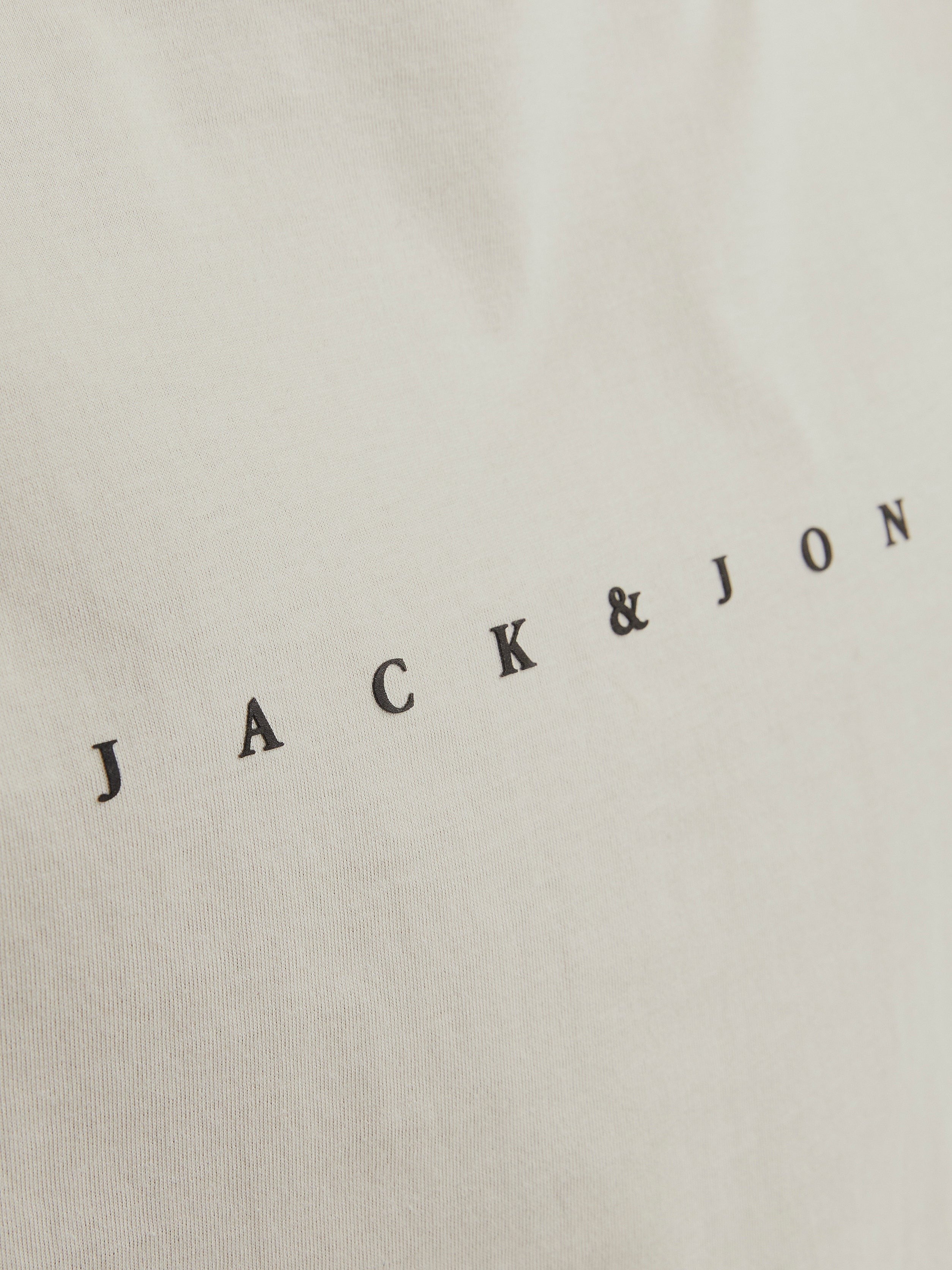 JACK & JONES JJESTAR tee in moonbeam - Image 6