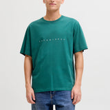JACK & JONES JJESTAR tee in deep teal - Image 1